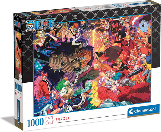 Clementoni - 39751 - Quebra-cabeça Anime One Piece - Quebra-cabeça 1000 peças, quebra-cabeça para adultos - Fabricado na Itália