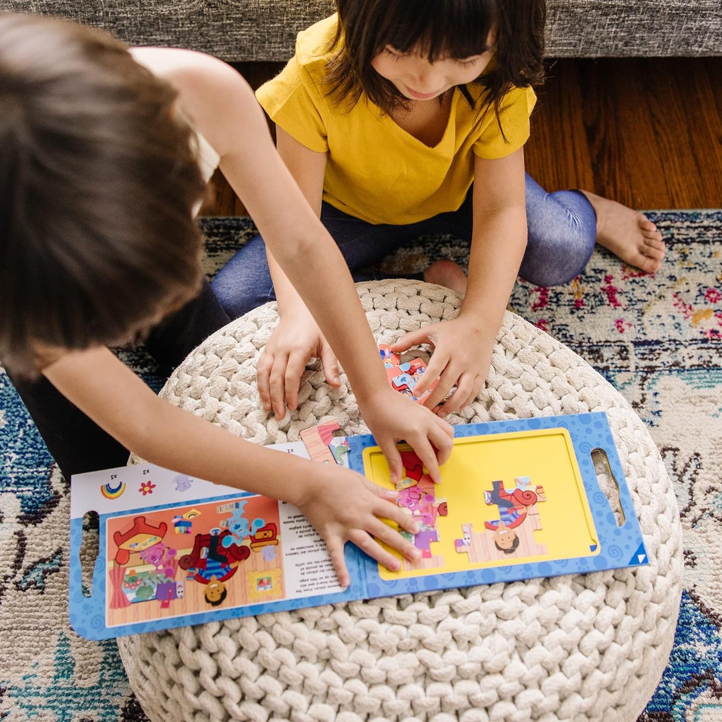 Melissa & Doug As pistas de Blue e você! Quebra-cabeças magnéticos para levar