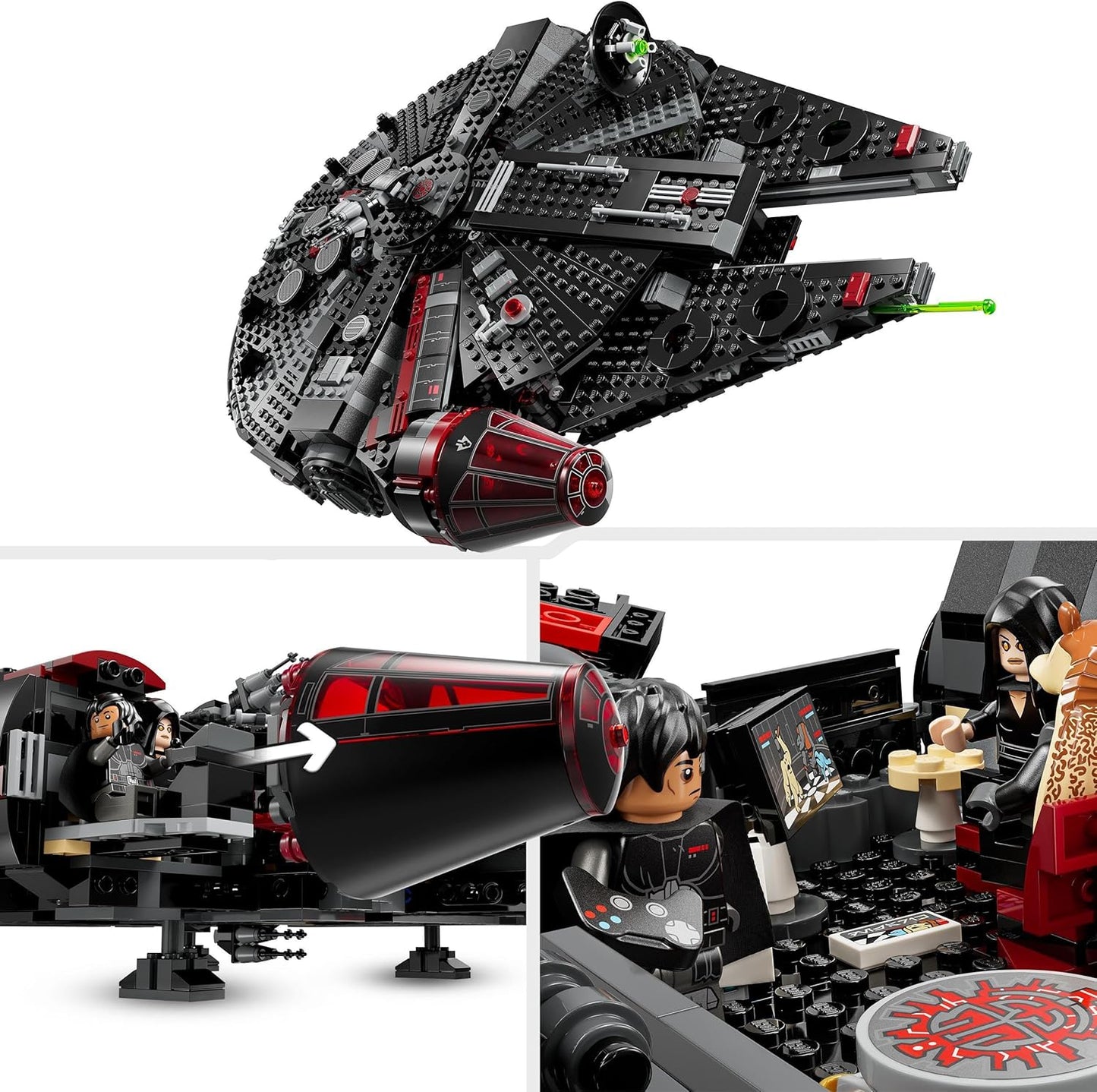 LEGO Star Wars Set de nave espacial The Dark Falcon, juguete de construcción de vehículos para niños y niñas a partir de 10 años, con 6 minifiguras incl. C-3PO, regalo de cumpleaños para niños y fans 75389