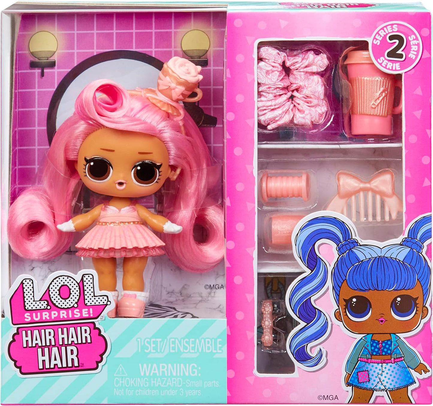 Jajaja ¡Sorpresa! Muñeca de moda OMG Sunshine Makeover - BUBBLEGUM DJ - Incluye cambio de color solar UV, muchas sorpresas y accesorios fabulosos - Gran regalo para niños de 4 años en adelante