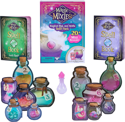 Magic Mixies Caldeirão de nebulização mágico com brinquedo de pelúcia interativo de 8 polegadas