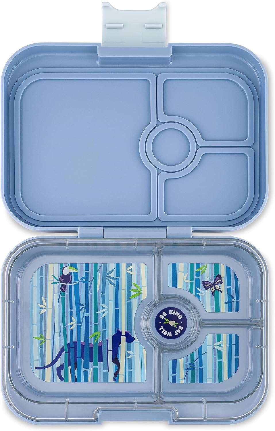 yumbox Recipiente de lancheira Bento à prova de vazamentos Panino para crianças e adultos (azul turvo (bandeja Panther))