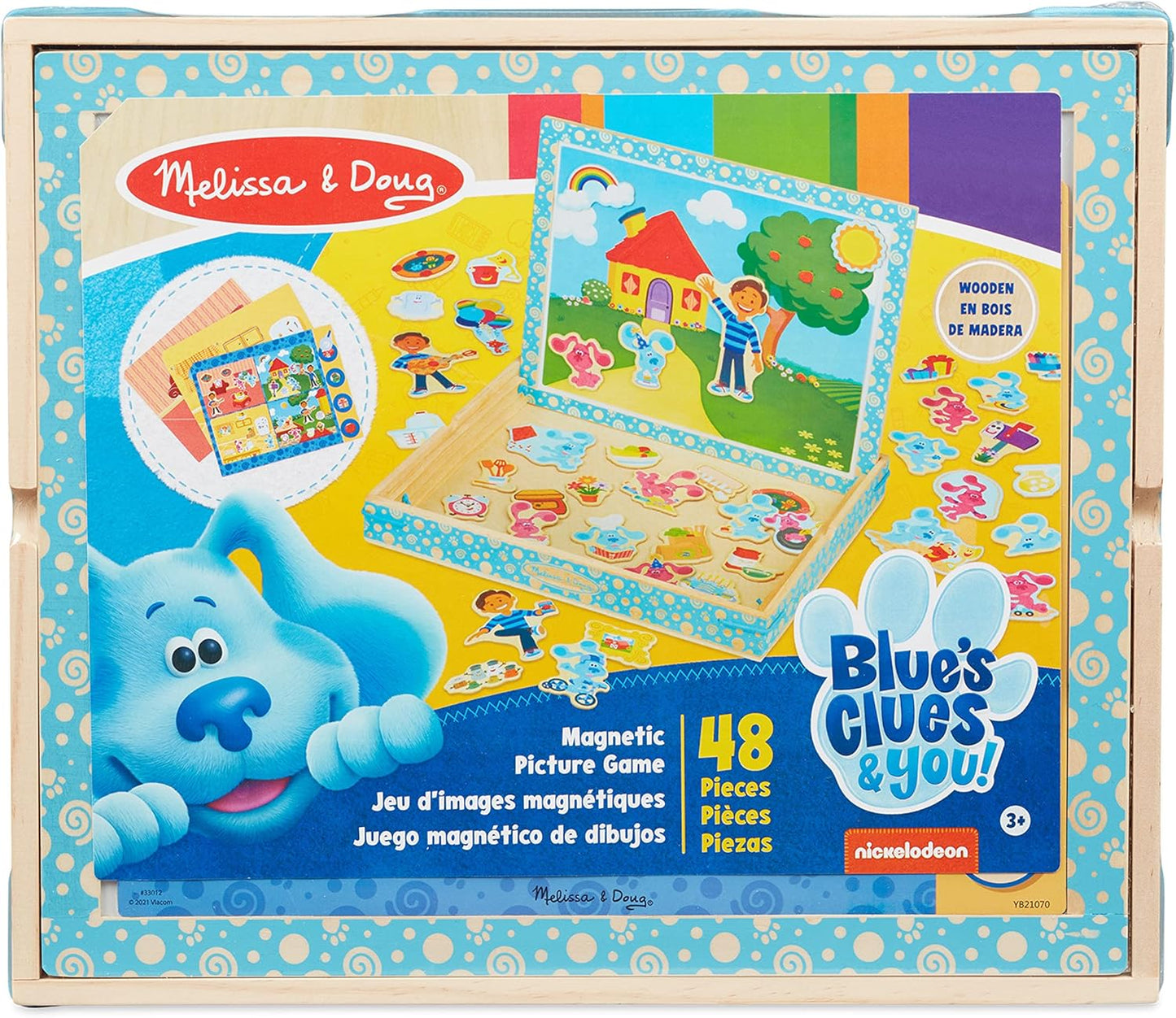 Melissa & Doug 33012 Blue's Clues & You Jogo de imagens magnéticas de madeira, multi