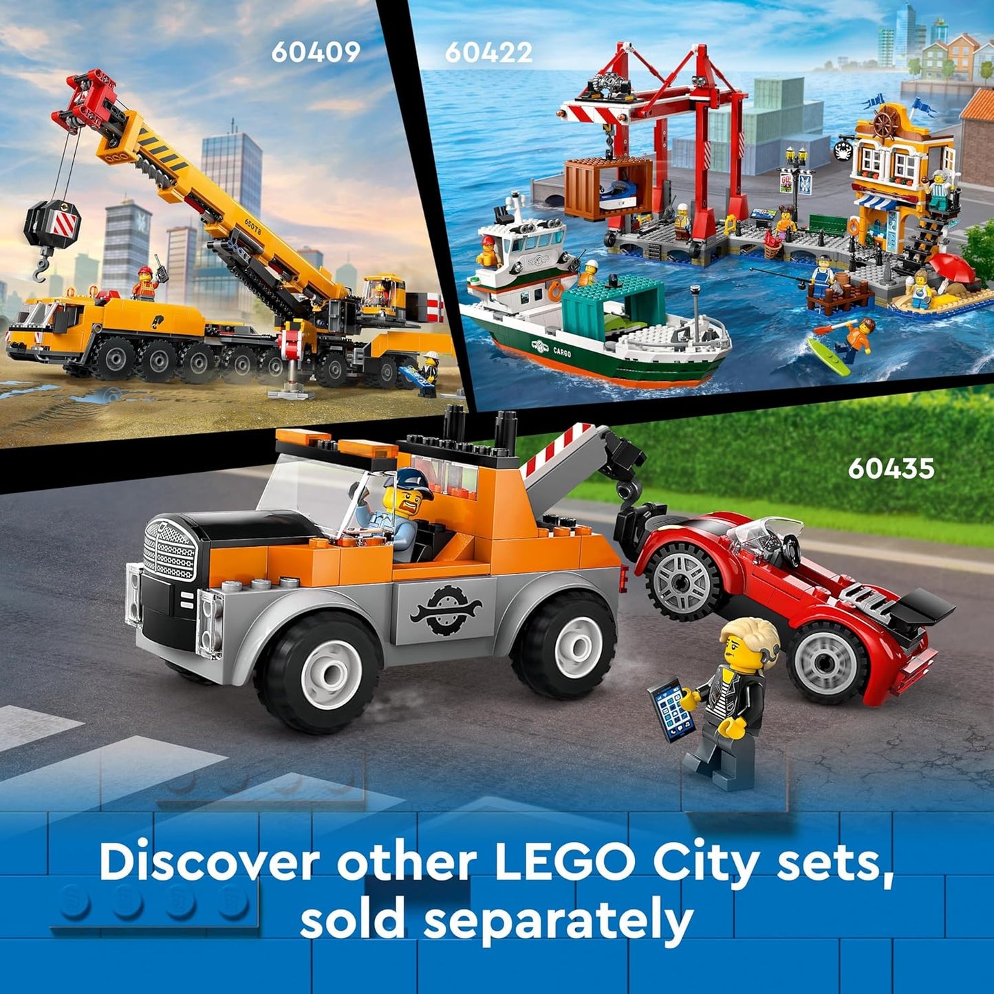 LEGO  Escavadeira de construção City Yellow Toy Digger para meninos, meninas e crianças de 8 anos ou mais, conjunto de veículos com minifiguras de motorista, trabalhador e arquiteto para dramatização divertida, ideia de presente de aniversário 60420