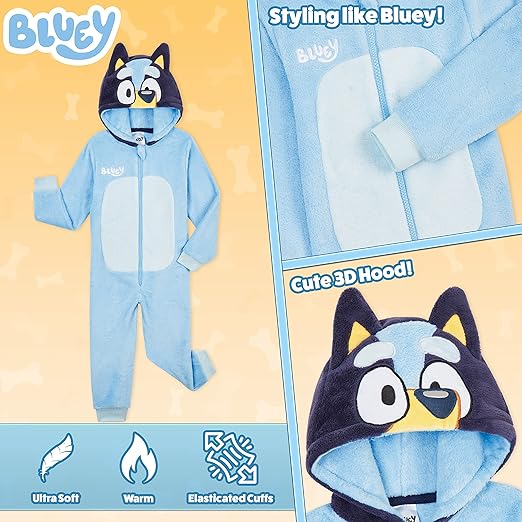 Bluey Macacões de lã para crianças Meninos Meninas Pijamas