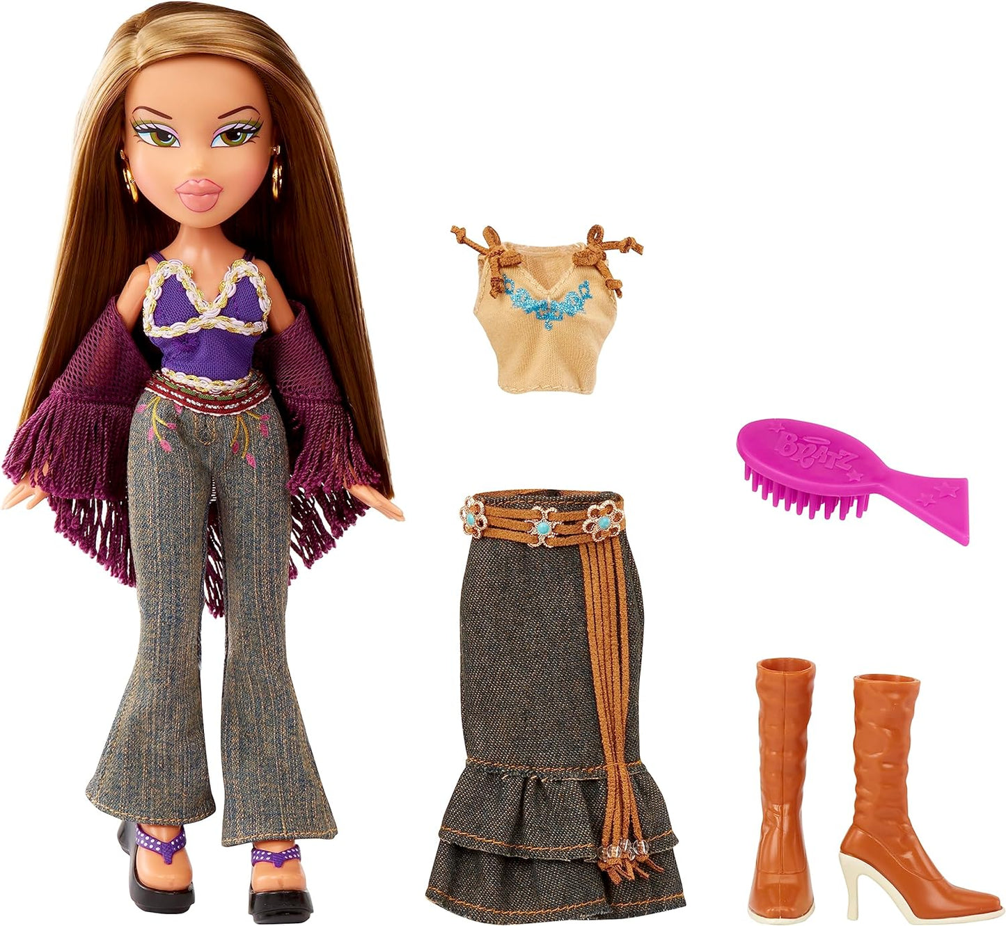 Bratz  Boneca Fashion Original - FIANNA - Série 3 - Boneca, 2 Roupas e Pôster - Para Colecionadores e Crianças a partir de 6 anos