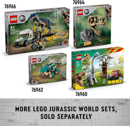 LEGO Jurassic World Dinosaur Missions: Conjunto de brinquedos de descoberta de estegossauro para meninos e meninas de 6 anos ou mais, com uma figura de dinossauro, presente de aniversário para crianças e fãs de Ben e Sammy