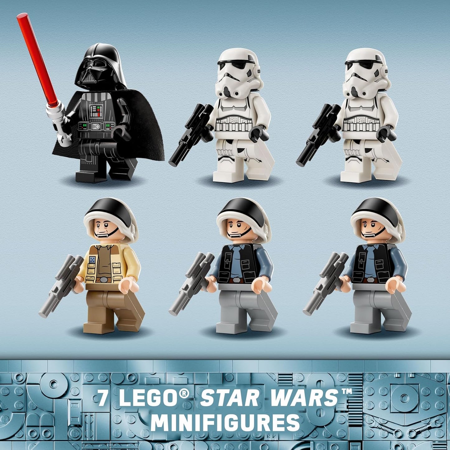 LEGO 75387 Star Wars embarcando no conjunto Tantive IV+8 anos, com 7 minifiguras incl. Darth Vader e ARC Trooper Fives do 25º aniversário