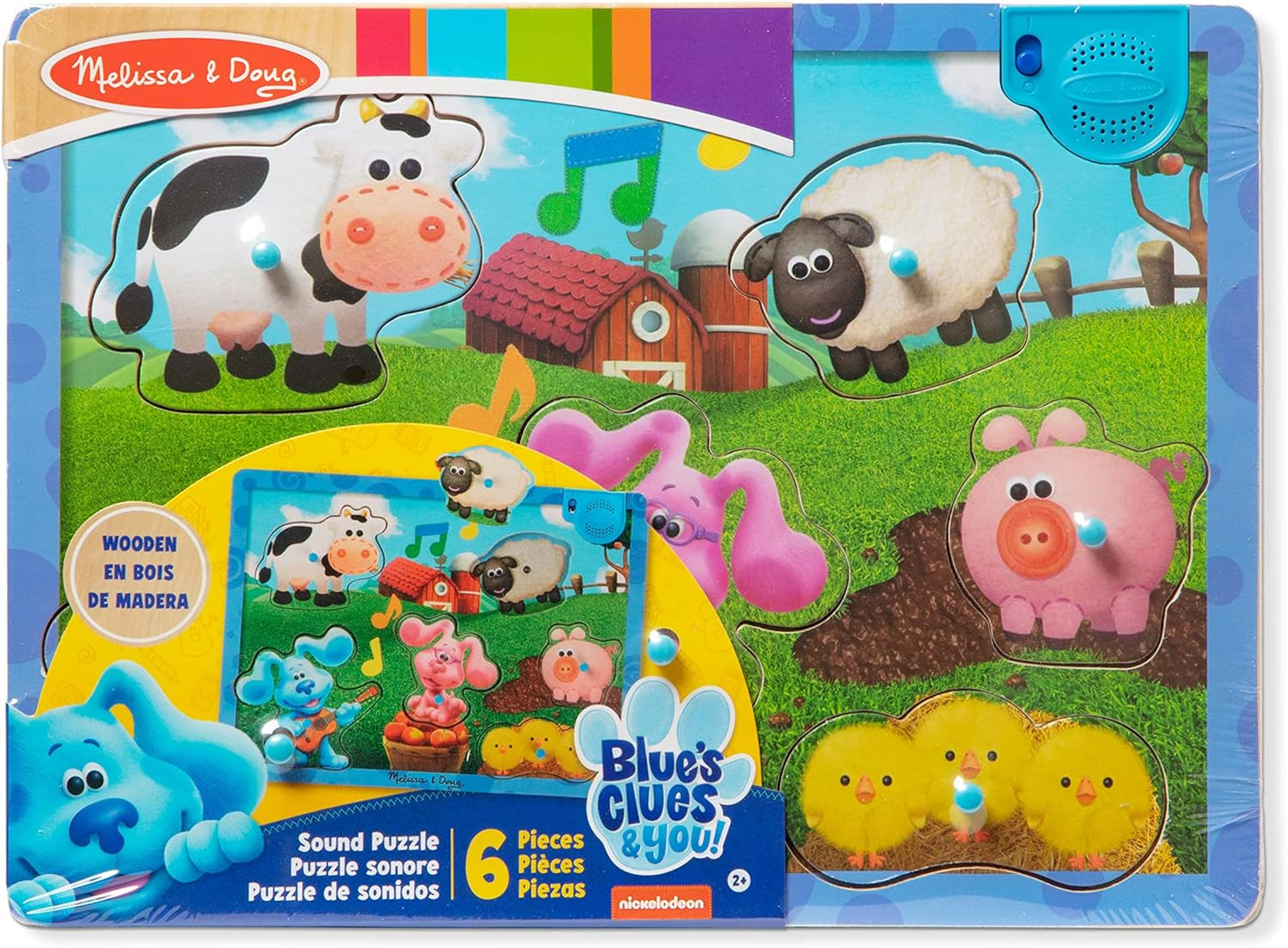 Melissa & Doug As pistas de Blue e você! Quebra-cabeças magnéticos para levar