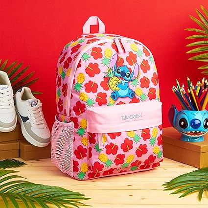 Disney Mochila para meninas, mochilas escolares Stitch para meninas