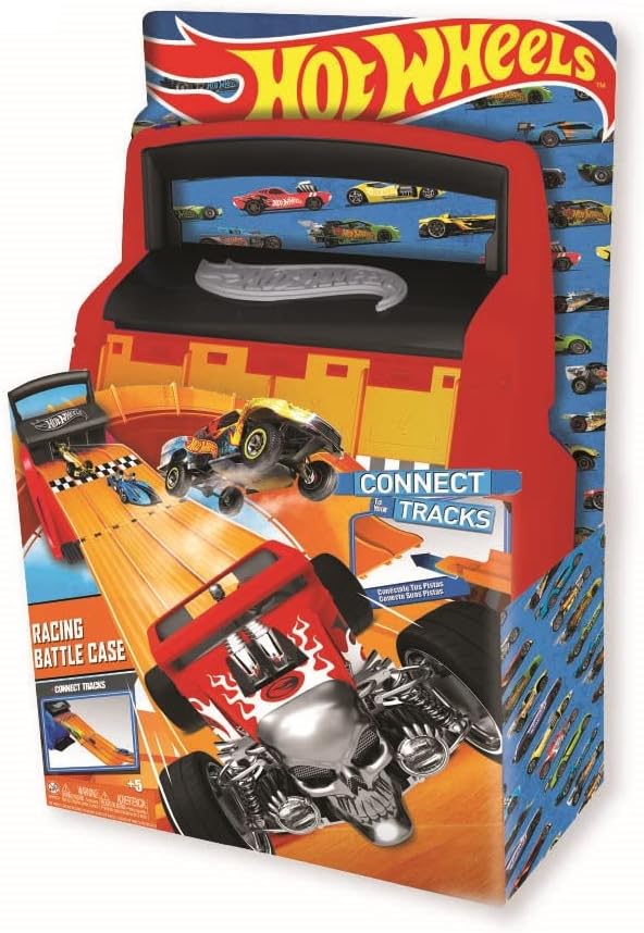 Hot Wheels Estojo para carro com vários lançadores 2 em 1 Armazeno até 20 carros Conecto a outros conjuntos I Para crianças a partir de 3 anos I (carros não incluídos)