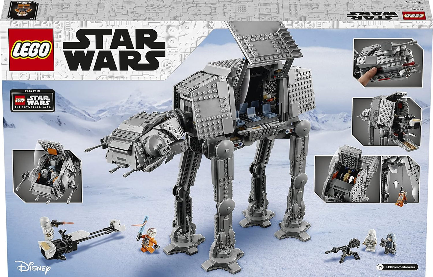 LEGO Star Wars AT-AT 75288 Kit de Construcción, Divertido set de juguetes de construcción para que los niños interpreten emocionantes misiones en el universo Star Wars y recreen escenas clásicas de la trilogía Star Wars (1,267 piezas)