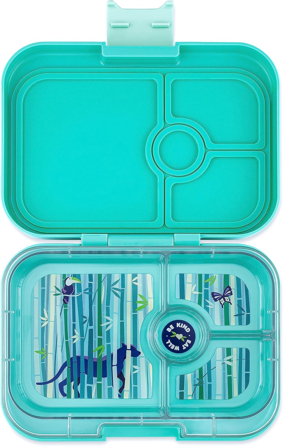 Yumbox Recipiente de lancheira Bento à prova de vazamentos Panino para crianças e adultos (azul surf (bandeja de urso polar))