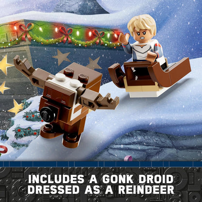 LEGO 75366 Star Wars Advent Calendar 2023 com 24 presentes, incluindo 9 personagens, 10 veículos de brinquedo e 5 minimodelos icônicos, presente de contagem regressiva de Natal para crianças e fãs