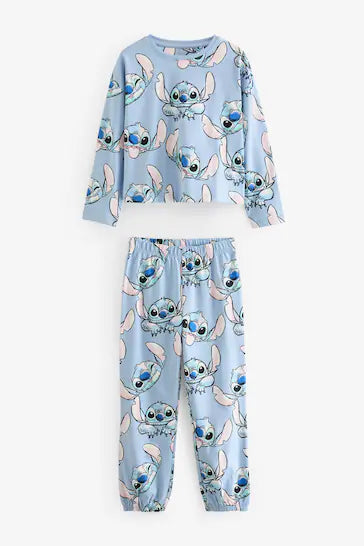 |BigGirl| Pacote De 2 Pijamas Com Licença Lilo & Stitch Azul/Roxo (3 a 16 anos)