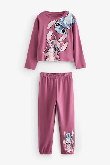 |BigGirl| Pacote De 2 Pijamas Com Licença Lilo & Stitch Azul/Roxo (3 a 16 anos)