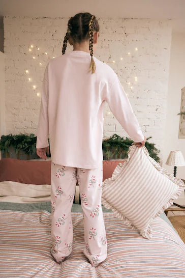 |NiñaGrande| Pijama 100% Cotton Candy Rosa/Crema (3 a 16 años)