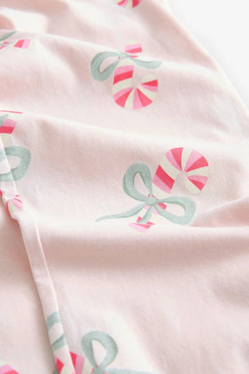 |NiñaGrande| Pijama 100% Cotton Candy Rosa/Crema (3 a 16 años)