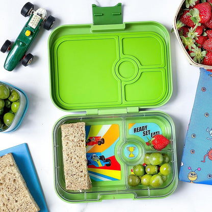 Yumbox Recipiente de lancheira Bento à prova de vazamentos Panino para crianças e adultos (azul surf (bandeja de urso polar))