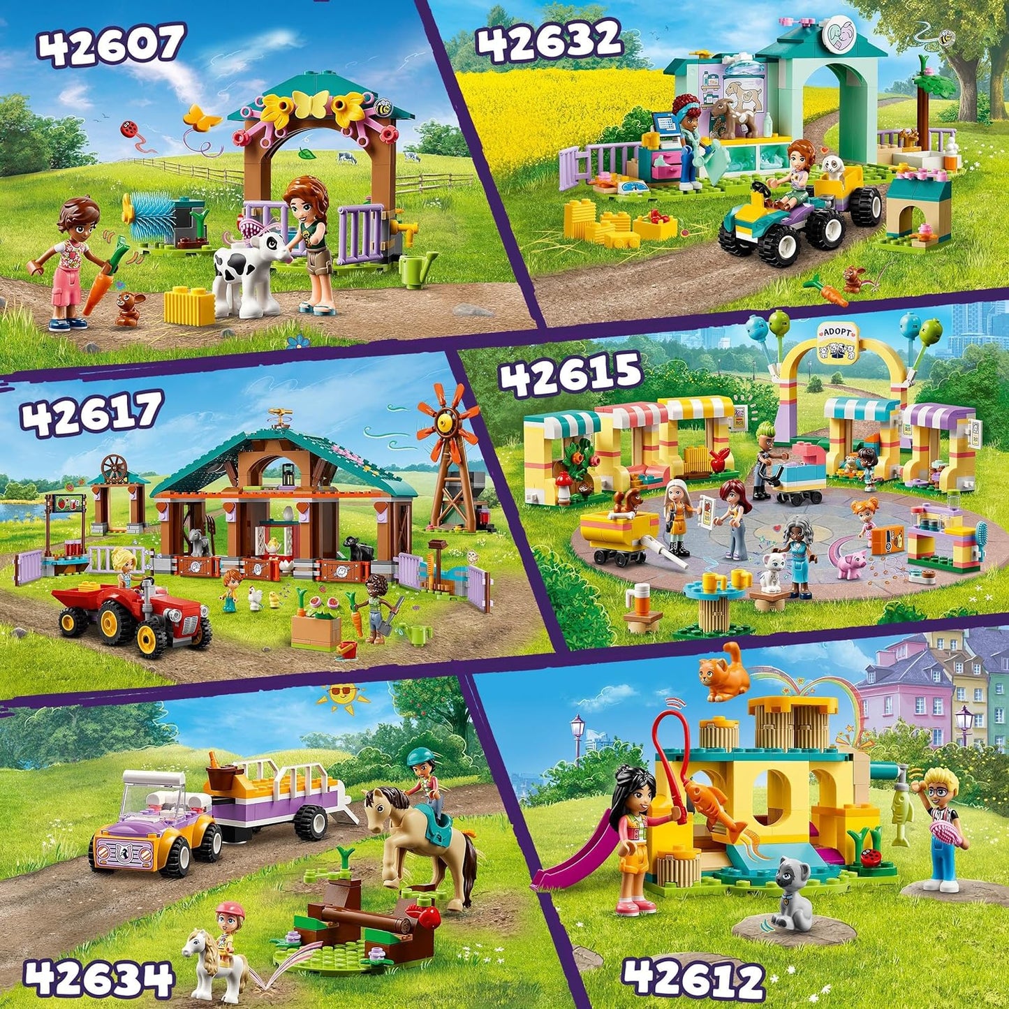 LEGO Friends Cat Playground Adventure, brinquedo animal com figuras e acessórios para animais de estimação, incluindo um peixe, presente para meninas, meninos e crianças de mais de 5 anos, inclui personagens de miniboneca Olly e Liann 42612