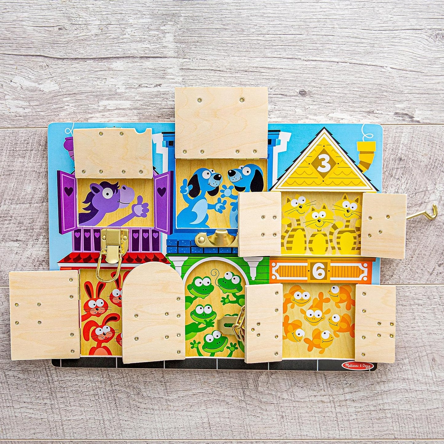 ¡Las pistas de Melissa y Doug Blue y tú! Tablero de actividades de madera con tarjetas de consejos | Paquete de tablero de actividades para niños | Juego de desarrollo | 3+ | Regalos para niño o niña