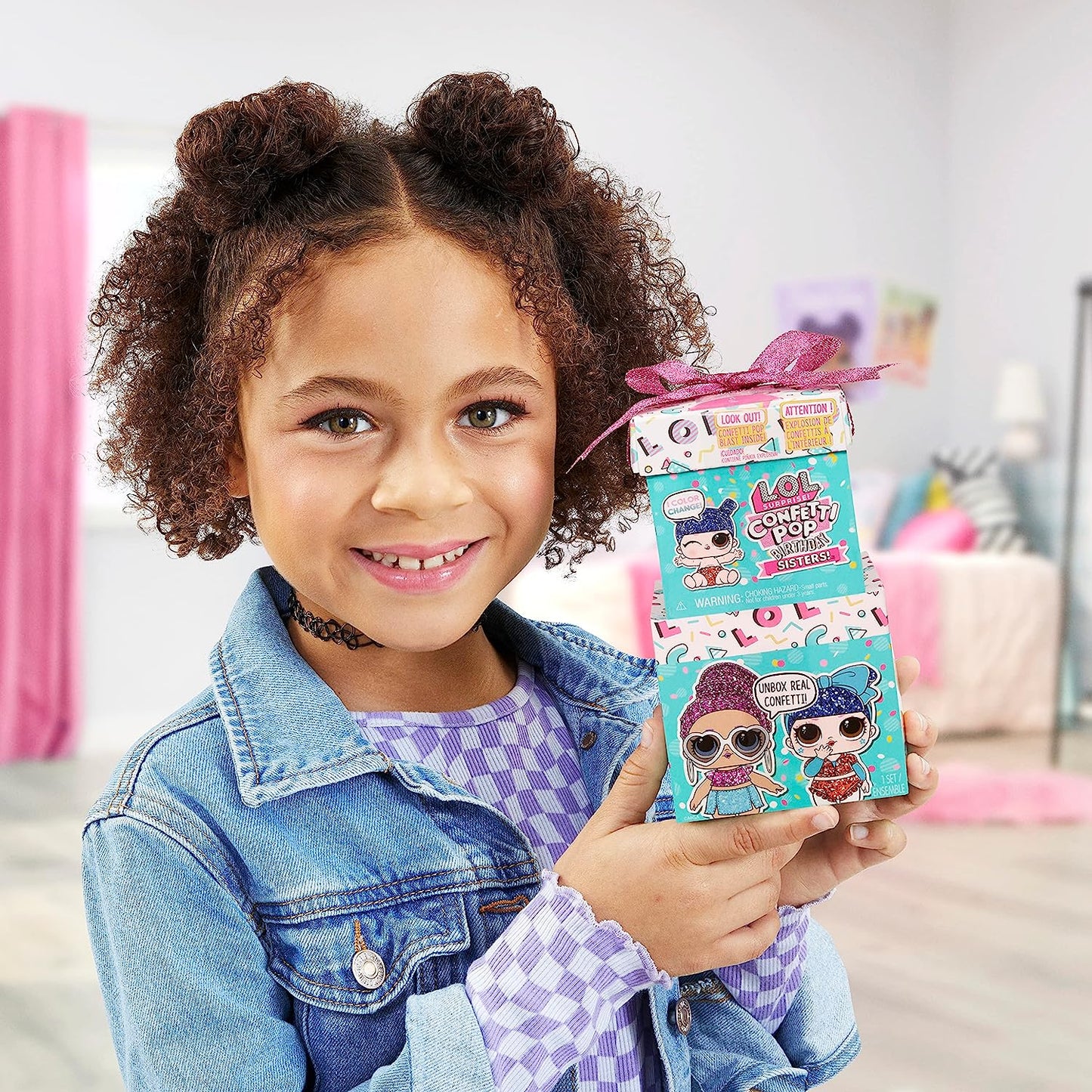 L.O.L. Surprise!   Confetti Pop Birthday Sisters - Bonecas Lil Sister colecionáveis de edição limitada com 10 surpresas na caixa de presente - Inclui moda e acessórios - Ótimo presente para meninas com mais de 4 anos