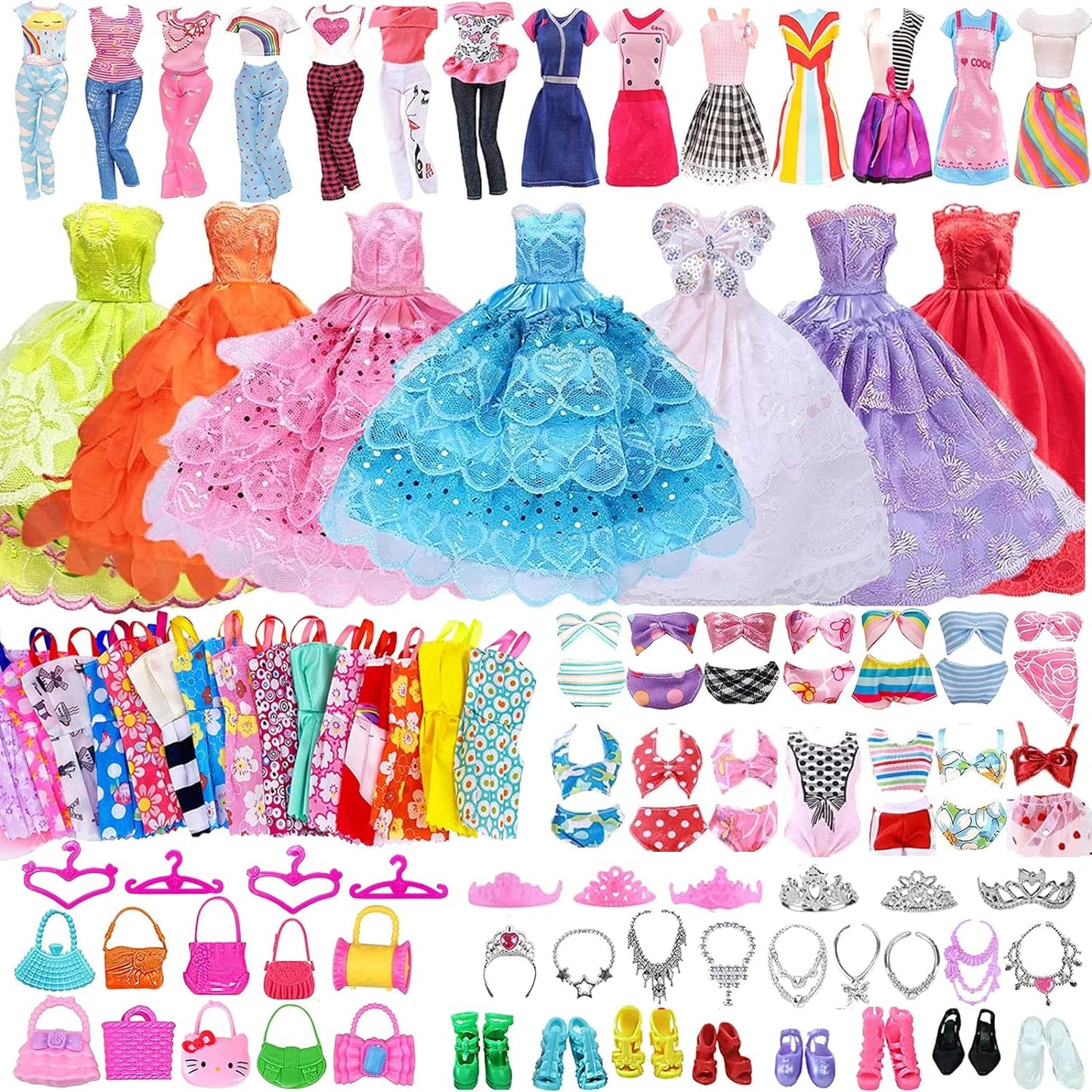 Barbie -Roupas para boneca barbie - 63 peças