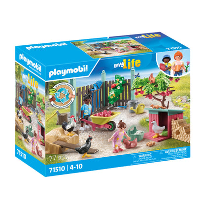 Playmobil Minha vida: horta de fazenda de galinhas