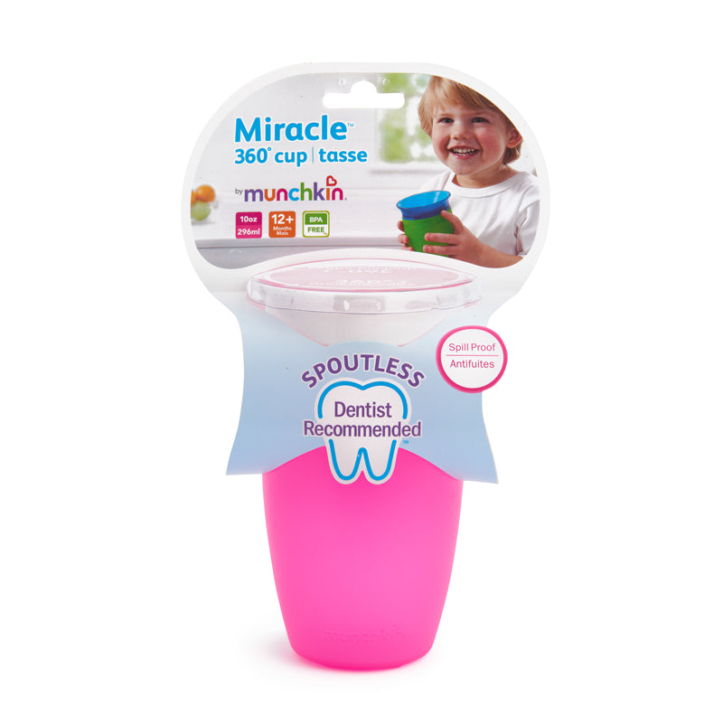 Munchkin Copo com Canudinho Miracle 360 Rosa 296ml