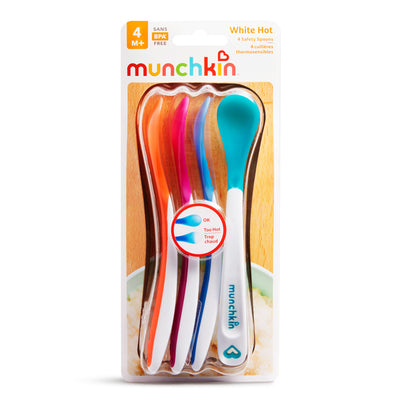 Munchkin Colheres de Segurança Quentes Brancas 4Pk