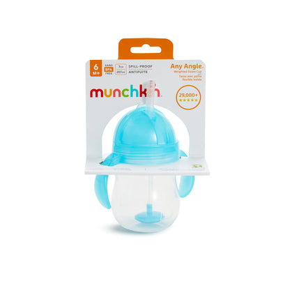 Munchkin Copo de palha ponderada Click Lock Tip & Sip Azul 207ml