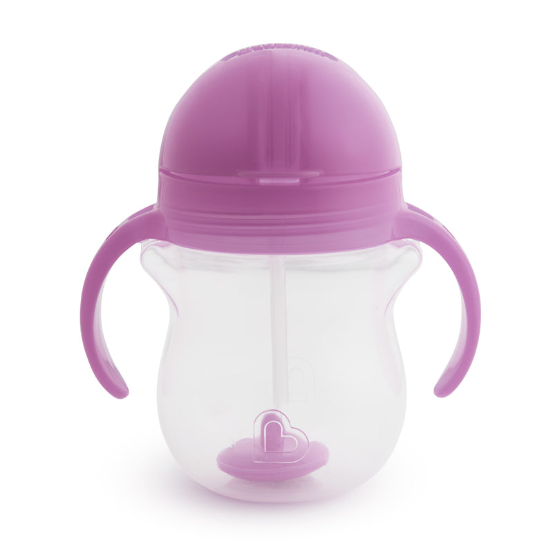 Munchkin  Copo de palha com peso Click Lock Tip & Sip Roxo 207ml