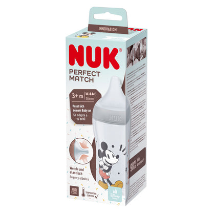 NUK Biberón Perfect Match Control de Temperatura 260ml Mickey Mouse