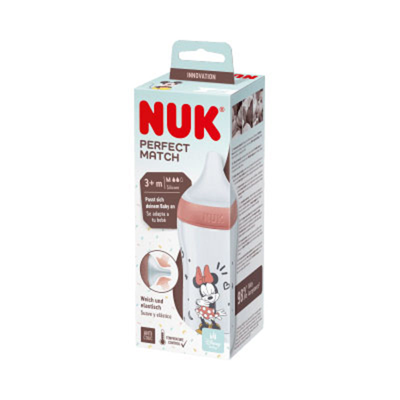 NUK Biberón Perfect Match Control de Temperatura 260ml Minnie Mouse