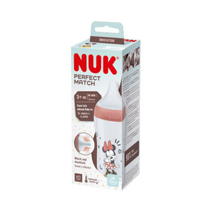 NUK Perfect Match Controle de Temperatura Mamadeira 260ml Minnie Mouse