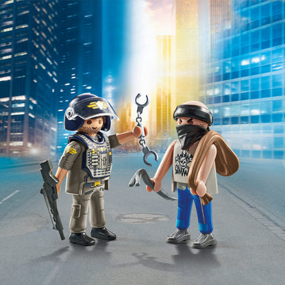 Playmobil Polícia Tática Com Ladrão Duopack