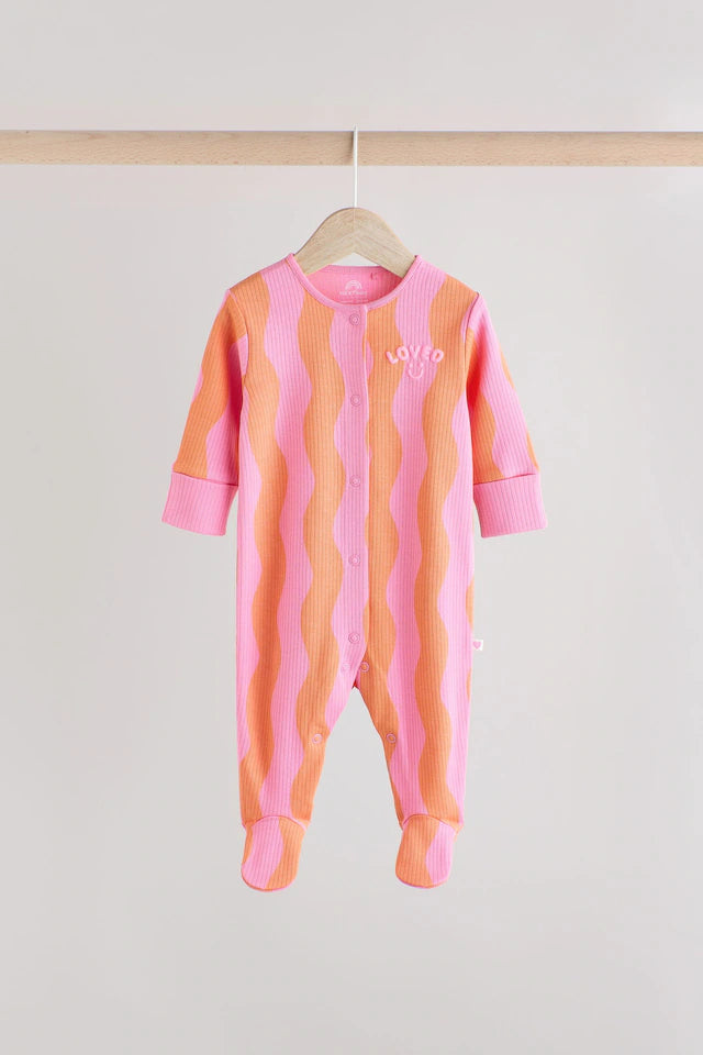 |BabyGirl| Multi Popper Baby 100% Algodão Pijamas Pacote Com 3 (0 meses a 2 anos)