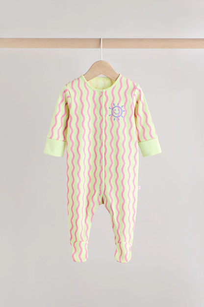 |BabyGirl| Multi Popper Baby 100% Algodão Pijamas Pacote Com 3 (0 meses a 2 anos)