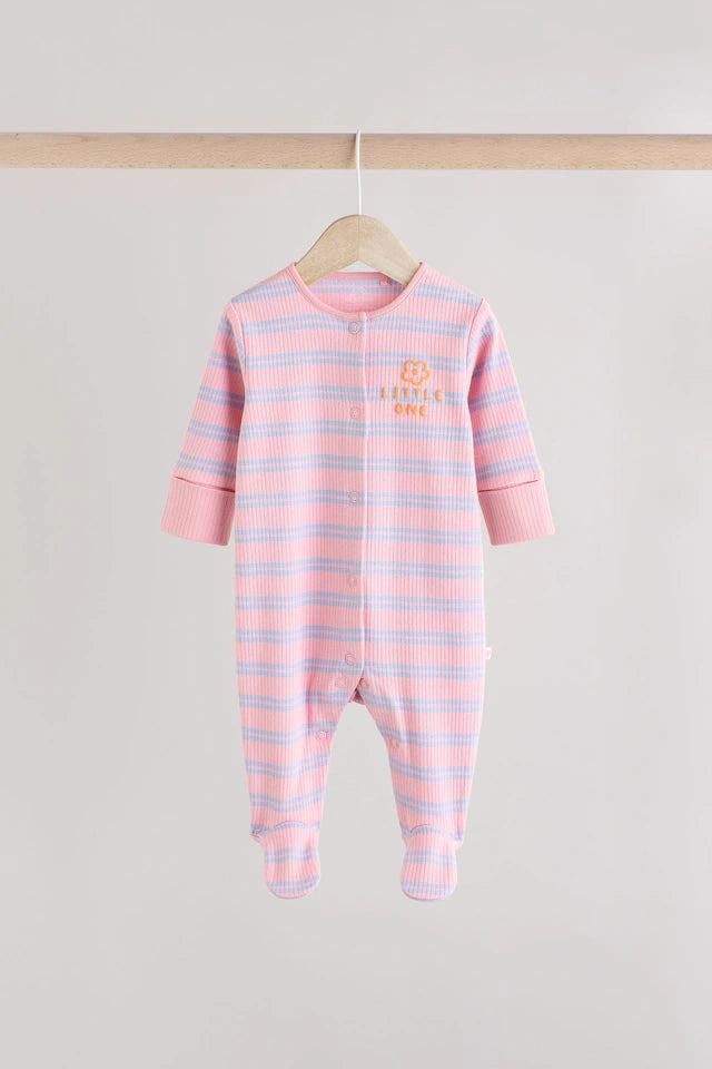 |BabyGirl| Multi Popper Baby 100% Algodão Pijamas Pacote Com 3 (0 meses a 2 anos)