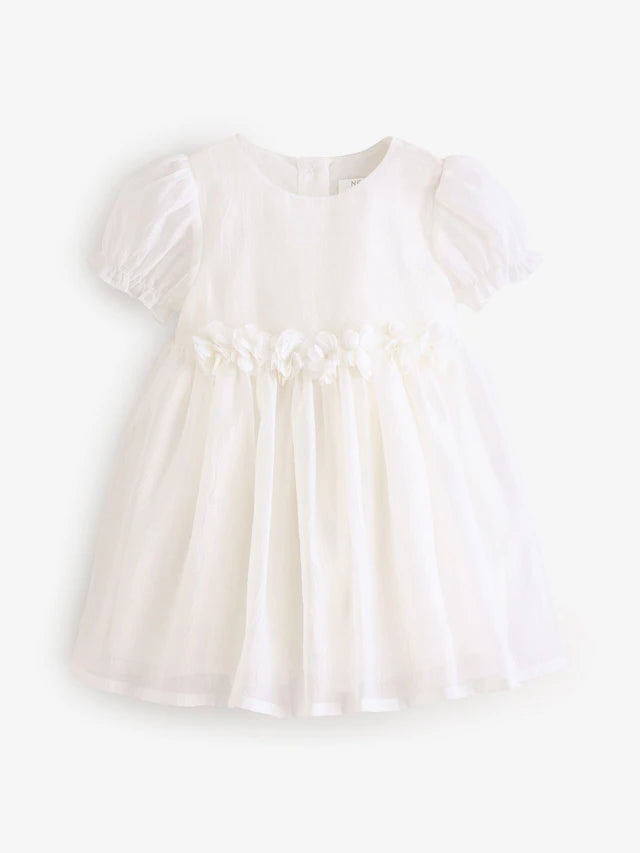 |Girl| Vestido Corpete Branco Para Menina Florista (3 meses a 8 anos)