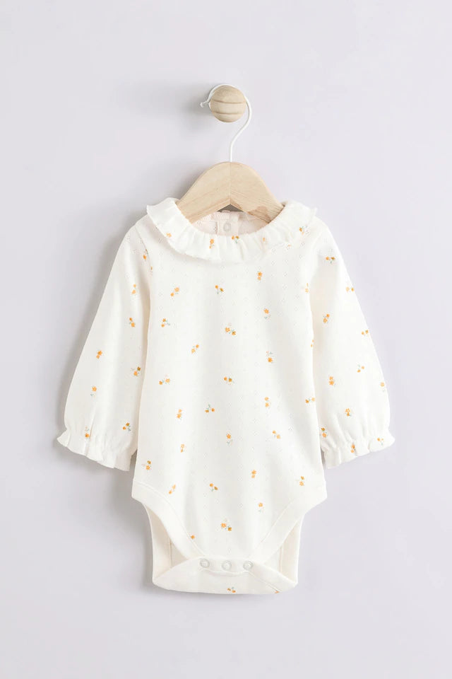 |BabyGirl| Conjunto De Body e Meia-Calça Manga Longa Para Bebê Personagem Ocre (0 meses a 2 anos)