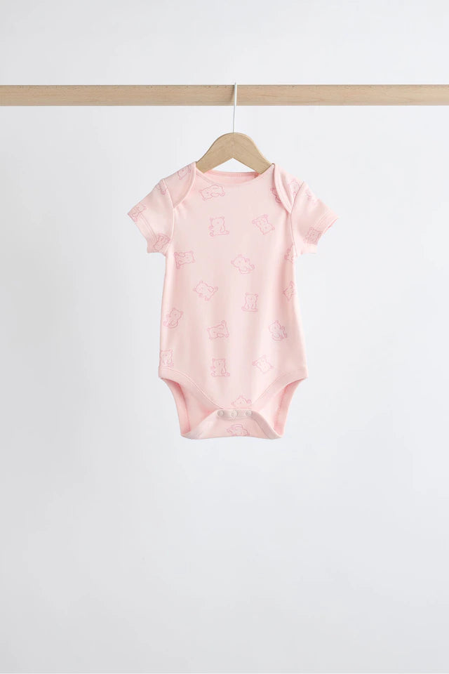 |BabyGirl| Pacote De 5 Macacões Rosa Para Bebê