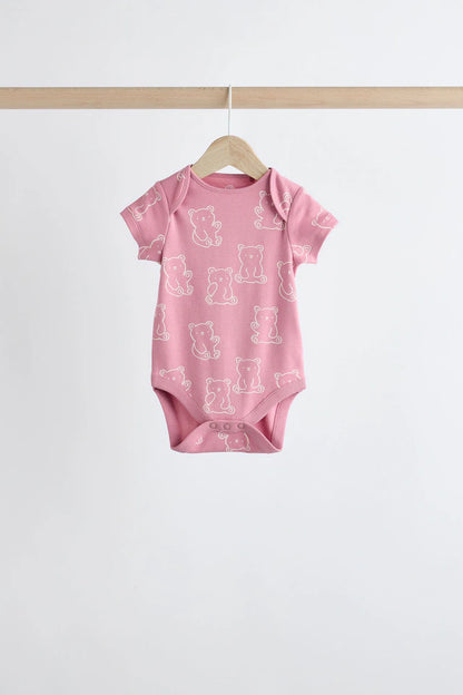 |BabyGirl| Pacote De 5 Macacões Rosa Para Bebê