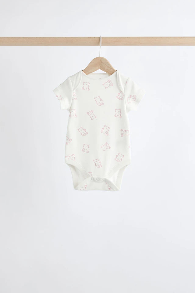 |BabyGirl| Pacote De 5 Macacões Rosa Para Bebê