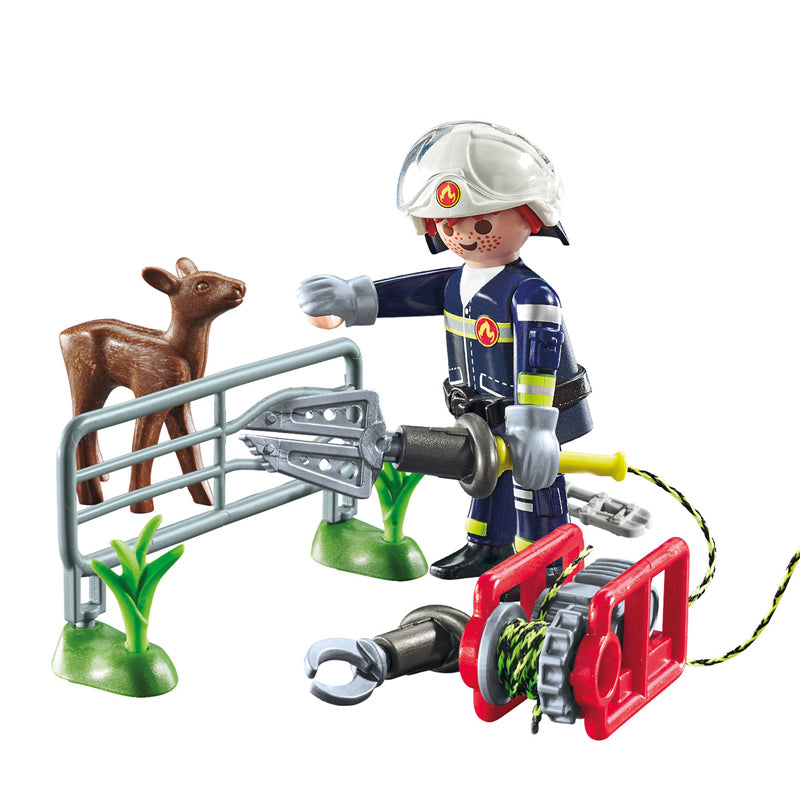 Playmobil Heróis de Ação: Missão de Combate a Incêndios: Resgate de Animais