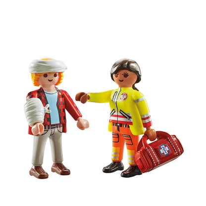 Playmobil  Médico com pessoa ferida Duopack