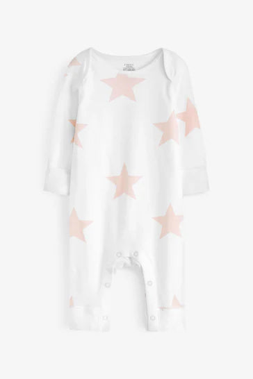 |BabyGirl| Pacote Com 2 Conjuntos Pink Star Kind To Skin Baby Pijamas (0-2 anos)