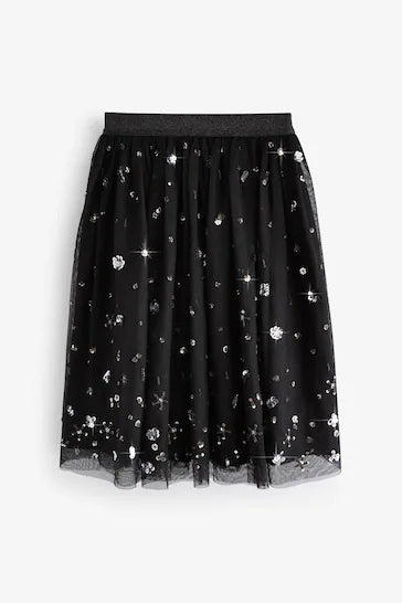 |Girl| Saia Midi Plissada - Black (3-16 anos)