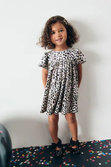 |Girl| Vestido De Festa Em Veludo - Animal (3 meses-10 anos)