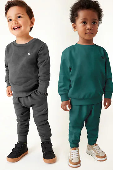 |Niño| Conjunto de 2 sudaderas con capucha y joggers (de 3 meses a 7 años)